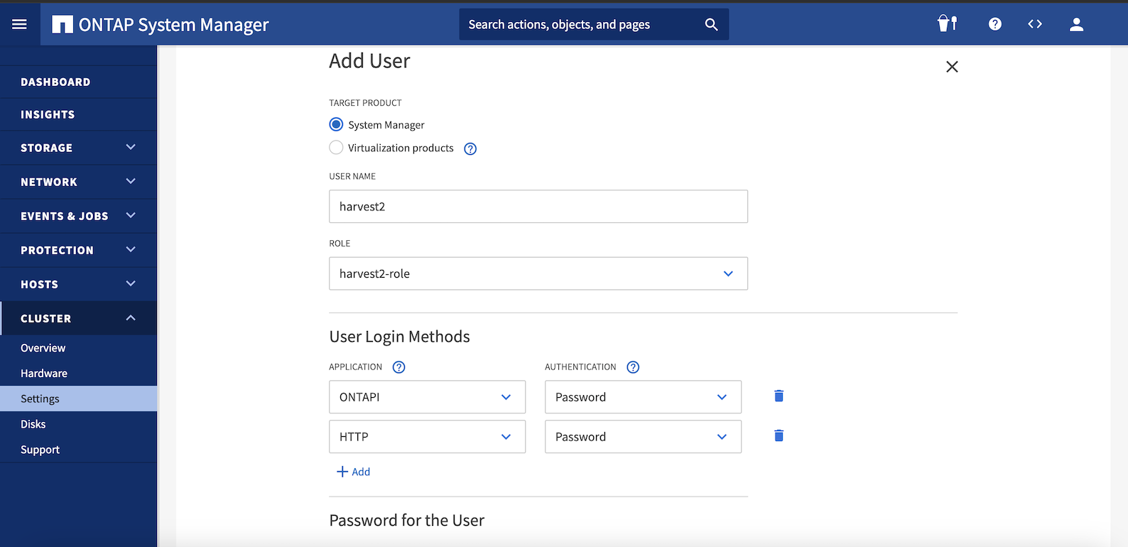 System Manager Settings